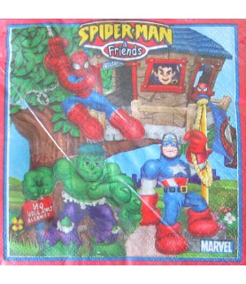 Spider-Man and Friends Red Small Napkins (16ct)