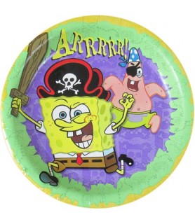 SpongeBob SquarePants 'Pirate' Large Paper Plates (8ct)