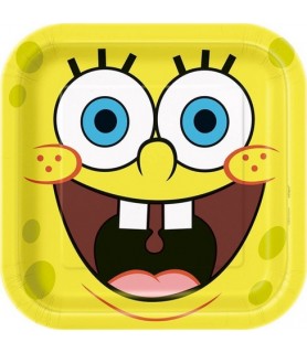 SpongeBob SquarePants 'Faces' Large Square Paper Plates (8ct)