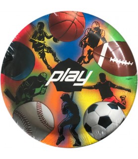 Play Sports Small Paper Plates (8ct)