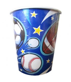 Sports Explosion 9oz Paper Cups (8ct)