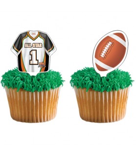 Team Sports Football Cupcake Toppers / Picks (12ct)