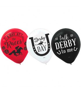 Kentucky Derby 'Derby Day' Latex Balloons (15ct)