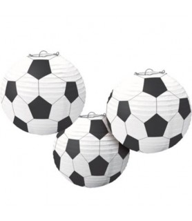 Soccer Ball Paper Lanterns (3ct)