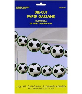 Soccer Die-Cut Paper Garland Decoration (1ct)