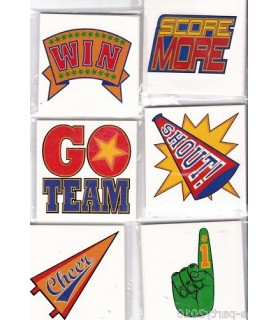 Sports Team Spirit Temporary Tattoos (48ct)