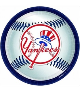 MLB New York Yankees Large Paper Plates (18ct)