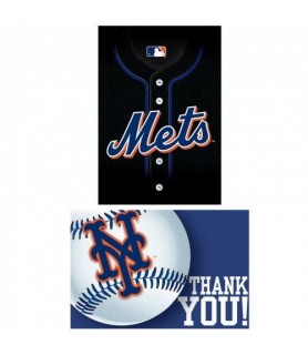 MLB New York Mets Invitations and Thank You Notes w/ Envelopes (8ct ea.)
