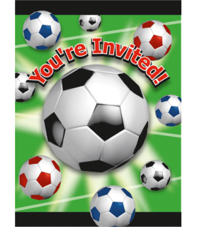 Soccer Ball Invitations w/ Envelopes (8ct)