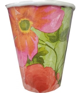 Spring 'Bright Blooms' 9oz Paper Cups (8ct)