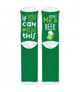 St. Patrick's Day 'Bring Me A Beer' Crew Socks (1 pair)