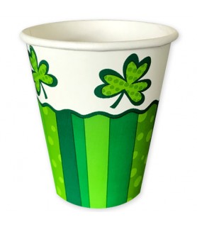 St. Patrick's Day 'Lucky Wishes' 9oz Paper Cups (8ct)