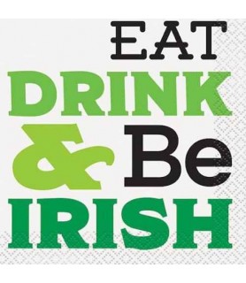 St. Patrick's Day 'Eat Drink and Be Irish' Small Napkins (16ct)