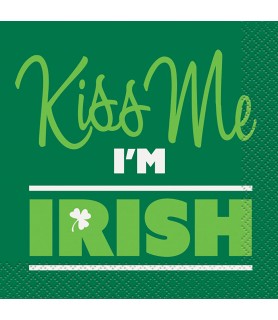 St. Patrick's Day 'Kiss Me I'm Irish' Small Napkins(16ct)