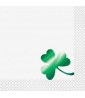 St. Patrick's Day 'Green Shamrock' Foiled Small Napkins (16ct)