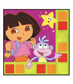 DORA THE EXPLORER Birthday Party for 16 Banner/Serviettes/Cups/Invitations