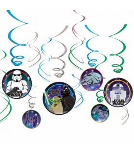 Star Wars 'Galaxy of Adventures' Foil Hanging Swirl Decorations (12ct)