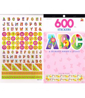 ABC Decorative Borders and Accents Sticker Book (600 stickers)