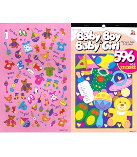 Baby Boy and Girl Sticker Book (596 stickers)