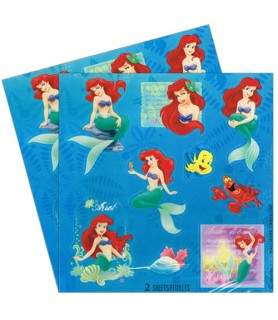 Ariel the Little Mermaid Stickers (2 sheets)