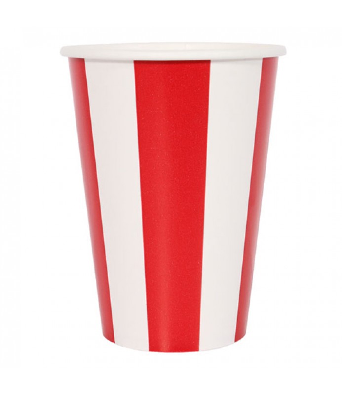 Paper Cups, 12 oz, Red Foil, 8ct