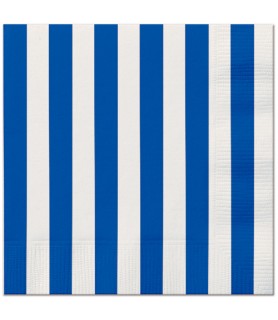 Blue and White Stripes Small Napkins (16ct)