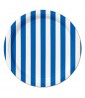 Blue and White Stripes Small Paper Plates (8ct)