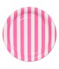 Pink and White Stripes Small Paper Plates (8ct)