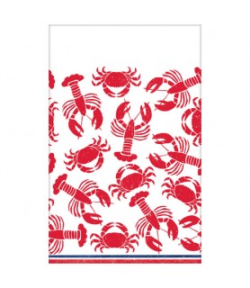 Summer 'Seafood and Summer' Plastic Table Cover (1ct)