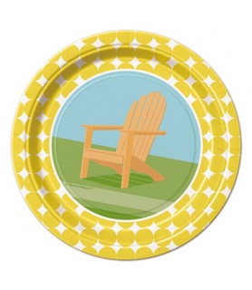 Summer 'Sunny Chairs' Small Paper Plates (8ct)