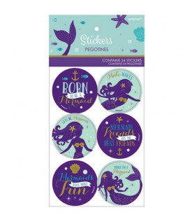 Mermaid 'Mermaid Wishes' Stickers (4 sheets)