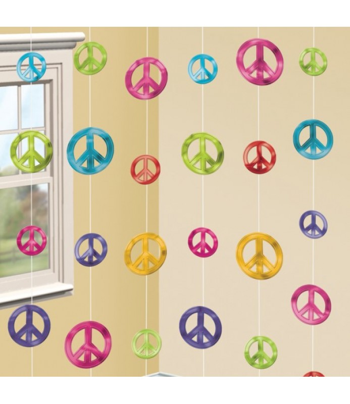 TieDye 'Feeling Groovy' String Decorations (6ct)