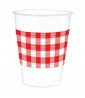 Summer 'American Summer' Red Gingham 16oz Plastic Cups (25ct)