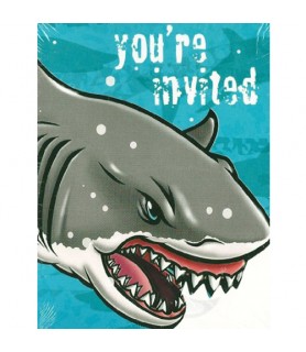 Summer Shark Invitations and Thank You Notes w/ Envelopes (8ct ea.)