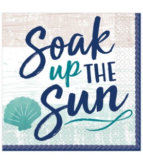 Summer 'Sea Sand Sun' Small Napkins (16ct)