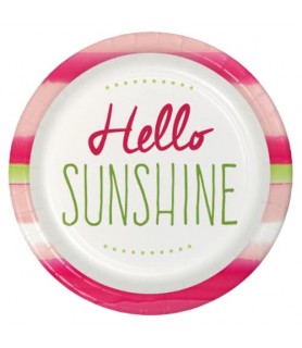 Summer 'Hello Sunshine' Large Paper Plates (8ct)