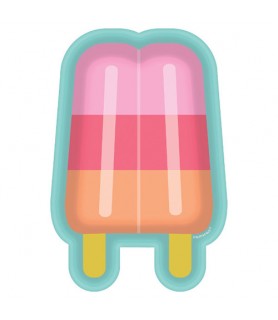 Summer 'Just Chillin' Small Popsicle Shaped Paper Plates (8ct)