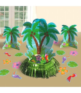 Hawaiian Luau 'Palm Tree Parrots' Table Decorating Kit (23pc)