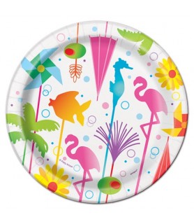 Summer 'Tropical Cocktail' Small Paper Plates (8ct)