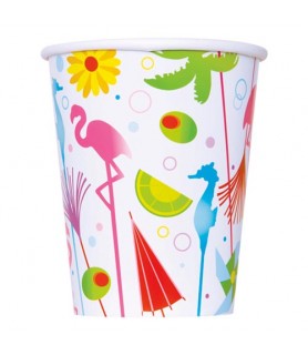 Summer 'Tropical Cocktail' 9oz Paper Cups (8ct)