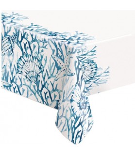Summer 'Blue Reef' Plastic Tablecover (1ct)