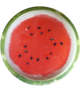 Watermelon Check Small Paper Plates (8ct)