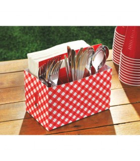 Summer 'Picnic Party' Cardboard Utensil Caddy (1ct)