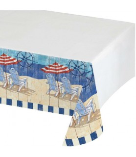 Summer 'Beach Bums' Plastic Table Cover (1ct)