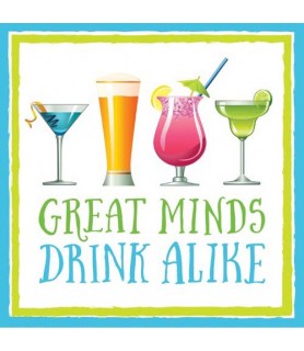 Summer 'Great Minds Drink Alike' Small Napkins (16ct)
