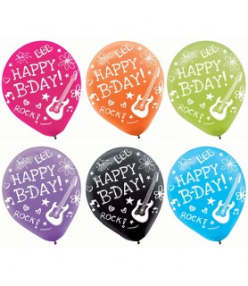 Neon Doodle Latex Balloons (6ct)