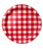 Summer 'Red Gingham' Large Paper Plates (8ct)