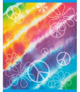 Tie-Dye 'Peace and Flowers' Favor Bags (8ct)