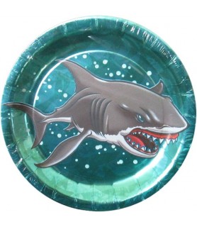 Summer Shark Metallic Small Paper Plates (8ct)