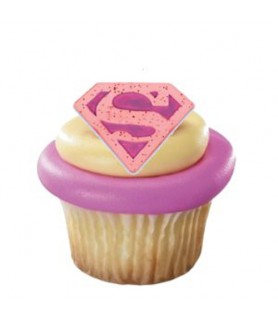 Supergirl Cupcake Rings / Toppers (12ct)